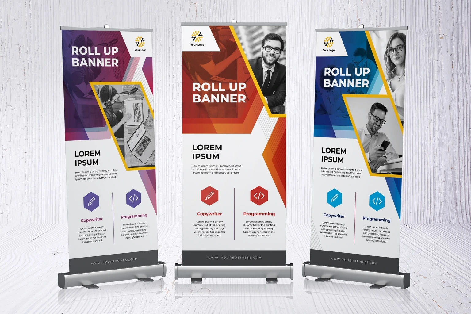 roll up banner programming copywriter services